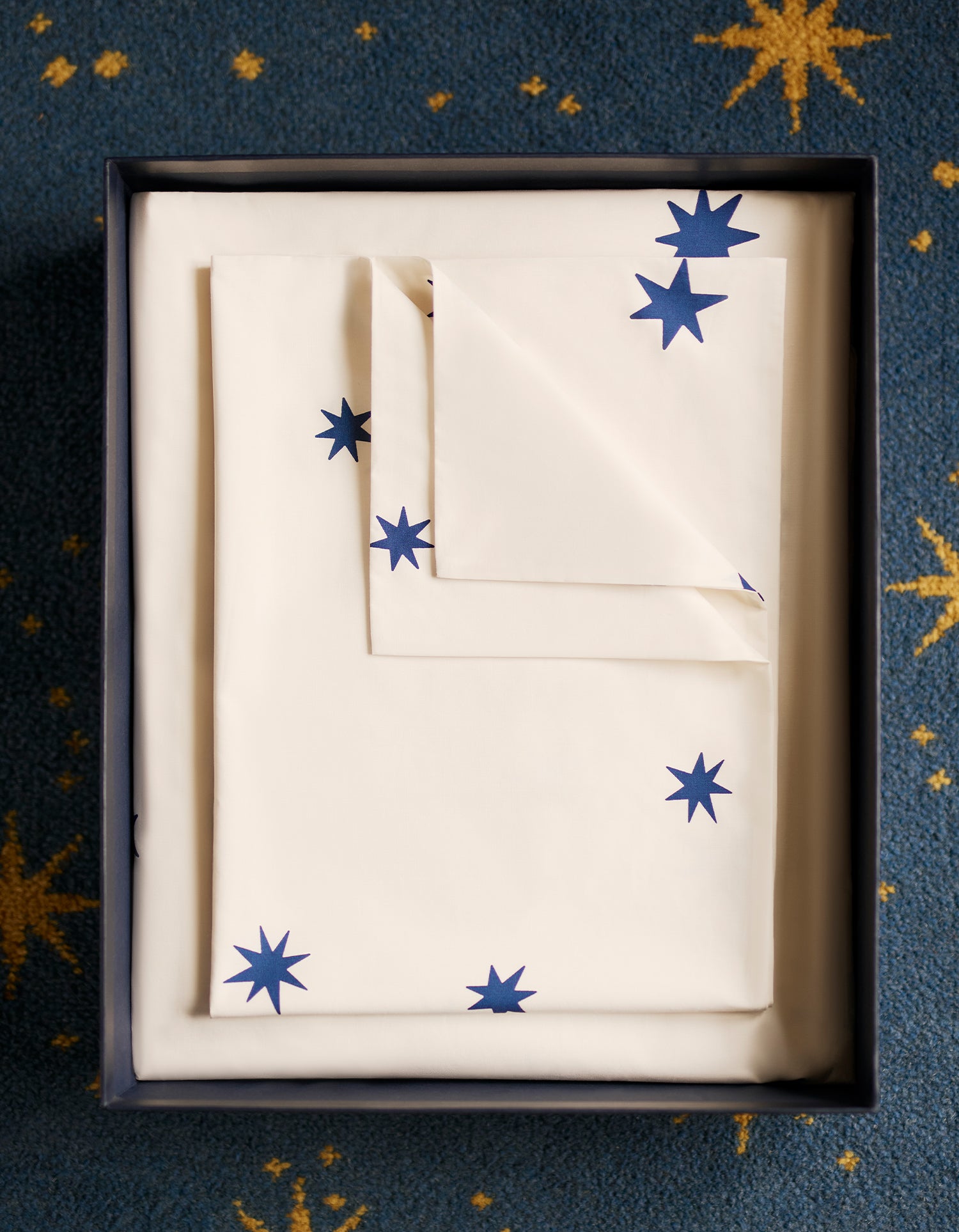 Housse de couette Percale de coton 120 fils - Pluie d'Etoiles