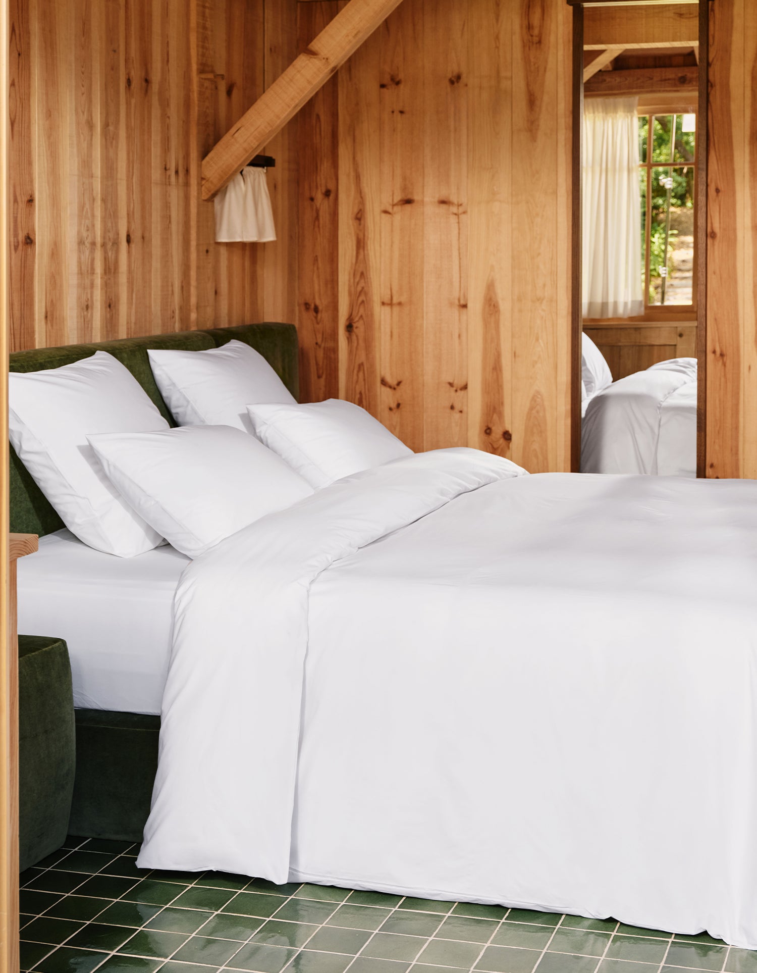 Housse de couette Satin de coton 200 fils - Juste Le Blanc