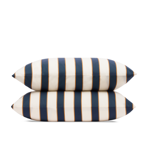 Federe per cuscino x2 cotone percalle a 120 fili - Maxi Righe Club