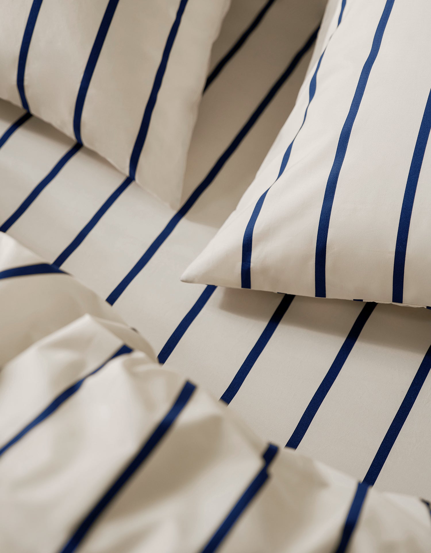 Housse de couette Percale de coton 120 fils - Rayure Mikado