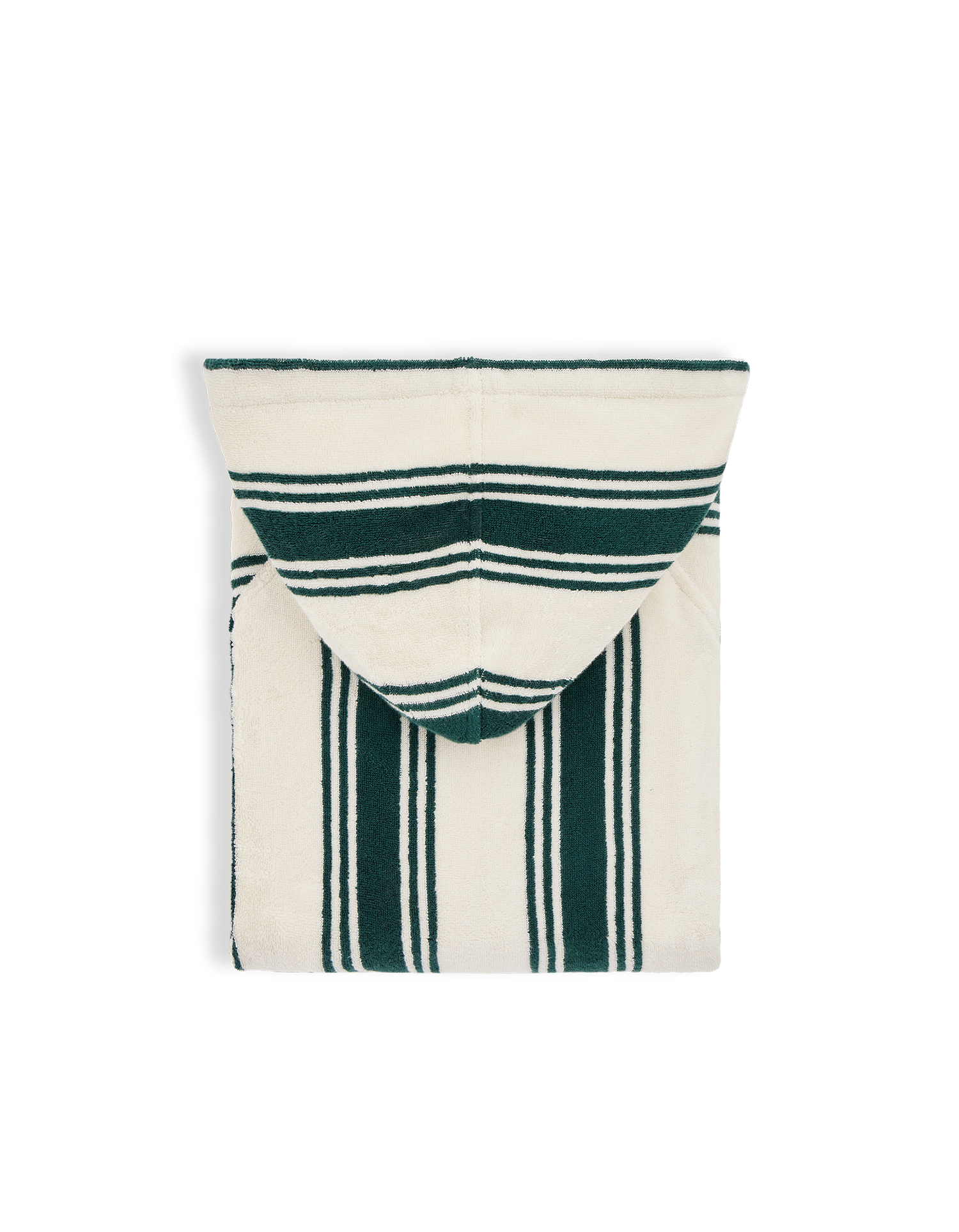 Accappatoio con cappuccio - Righe Smeraldo