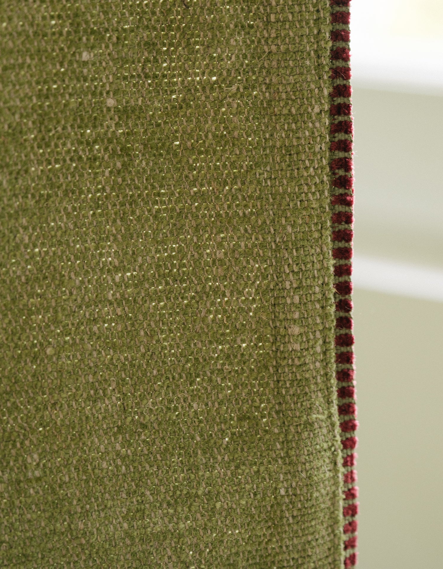 Rideau Bastide - Lin à oeillets bijou - Vert Olive