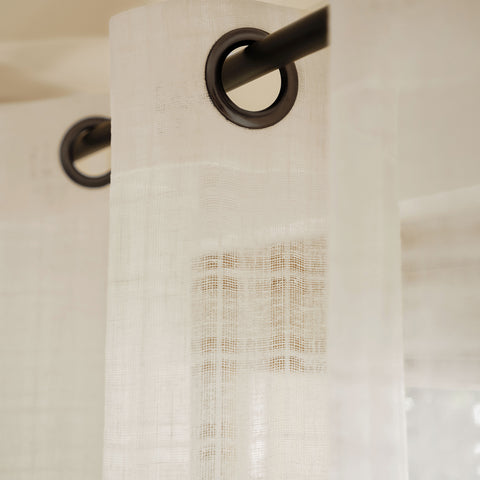 Voilage Madras - Oeillets - Blanc