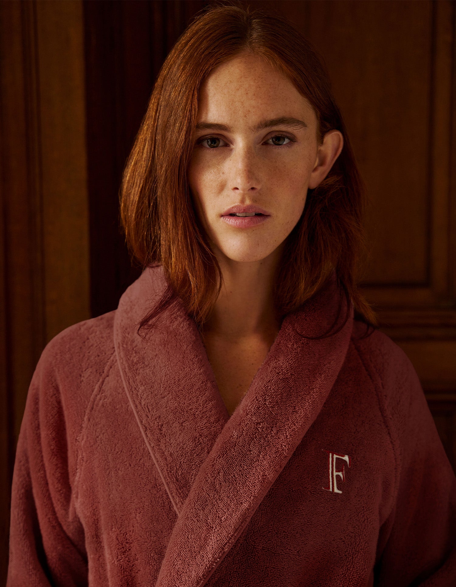 Plush Bathrobe - Terracotta