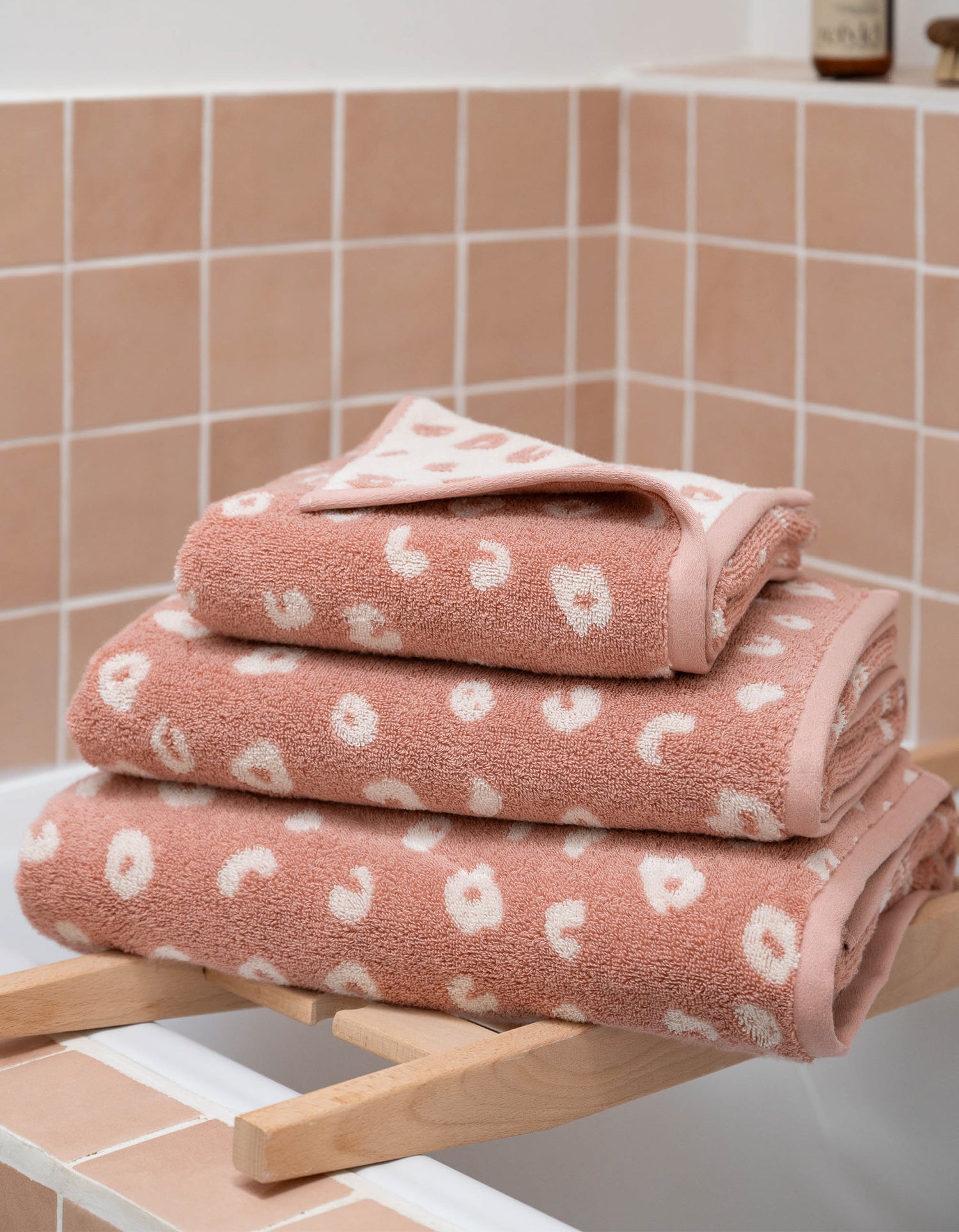 Serviette de toilette moelleuse - Pink Léo