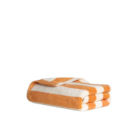 Serviette de bain moelleuse - Juste La Rayure Ocre