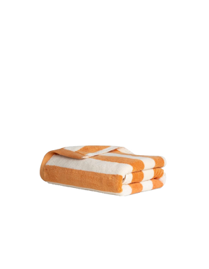 Serviette de bain moelleuse - Juste La Rayure Ocre