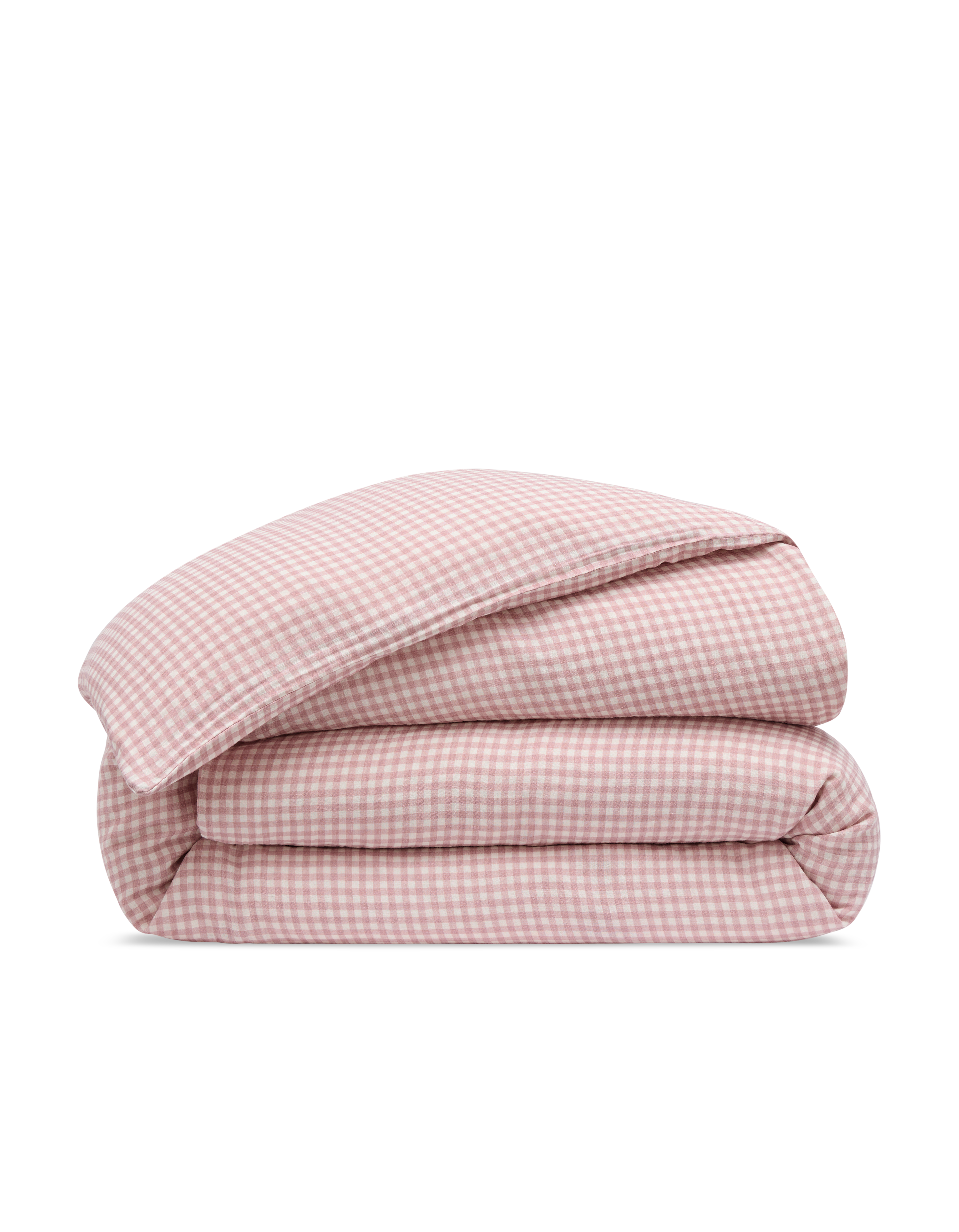 Housse de couette Gaze de coton double épaisseur - Vichy Rose