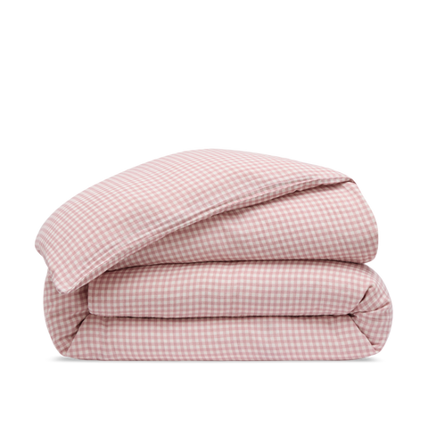 Housse de couette Gaze de coton double épaisseur - Vichy Rose