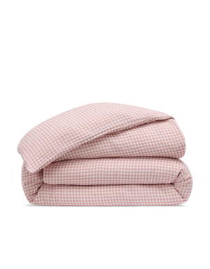 Housse de couette Gaze de coton double épaisseur - Vichy Rose