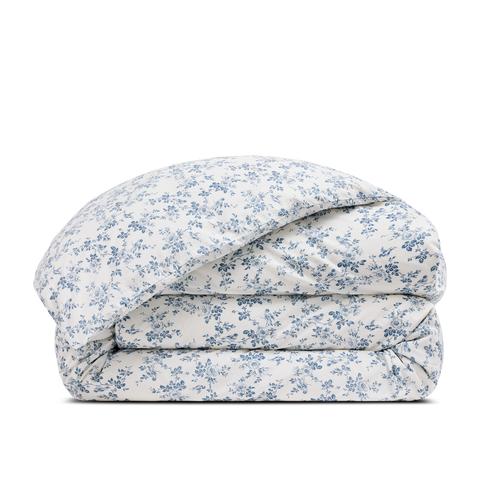 Housse de couette Percale de coton Bonsoirs x Innocence - Campagne Bleue