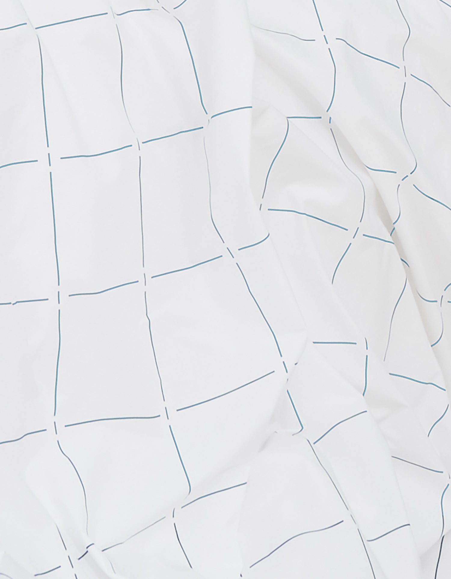 Drap housse Percale de coton 120 fils - Carreaux