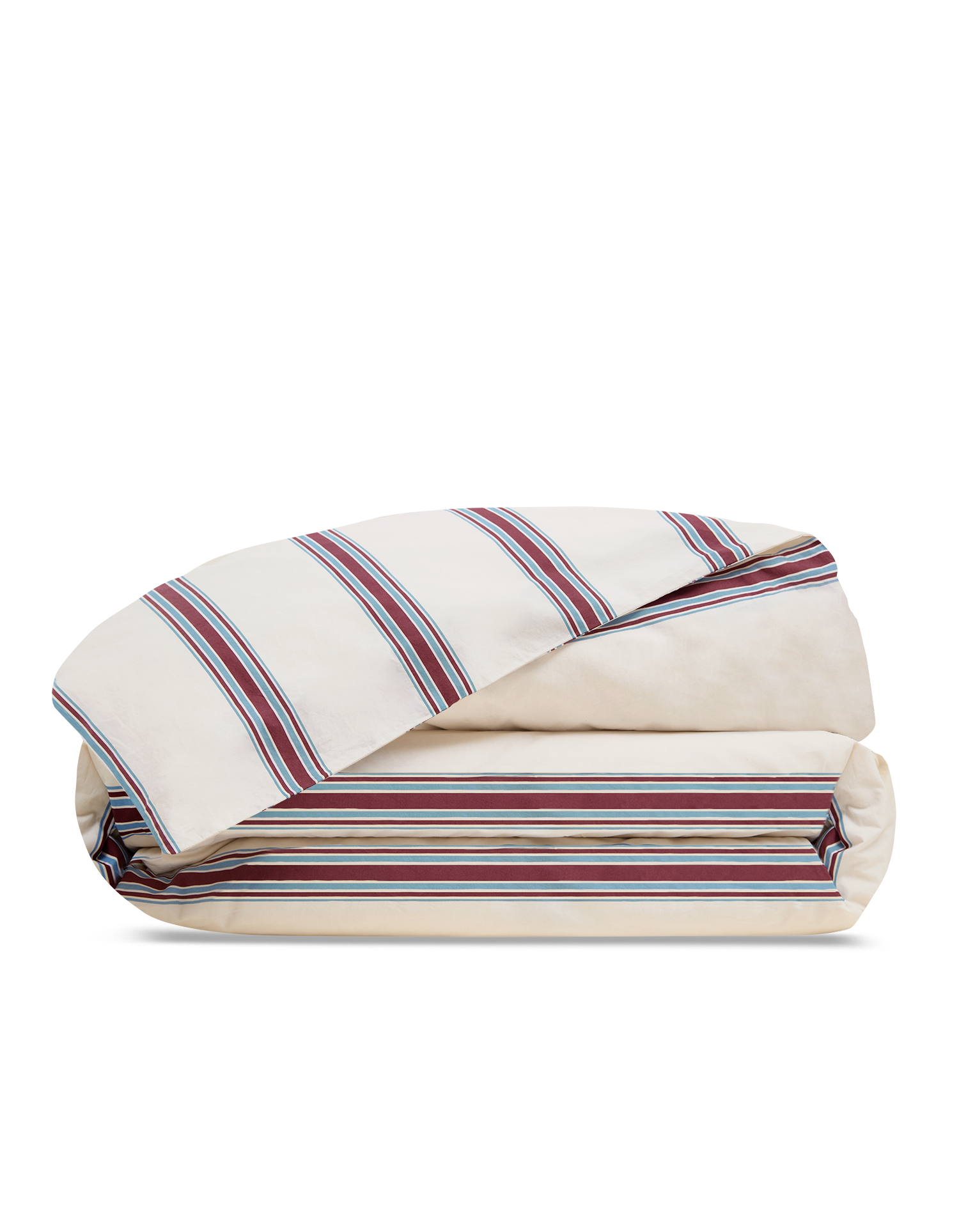Kids' Washed Organic Cotton Percale Duvet Cover - Campus Stripe