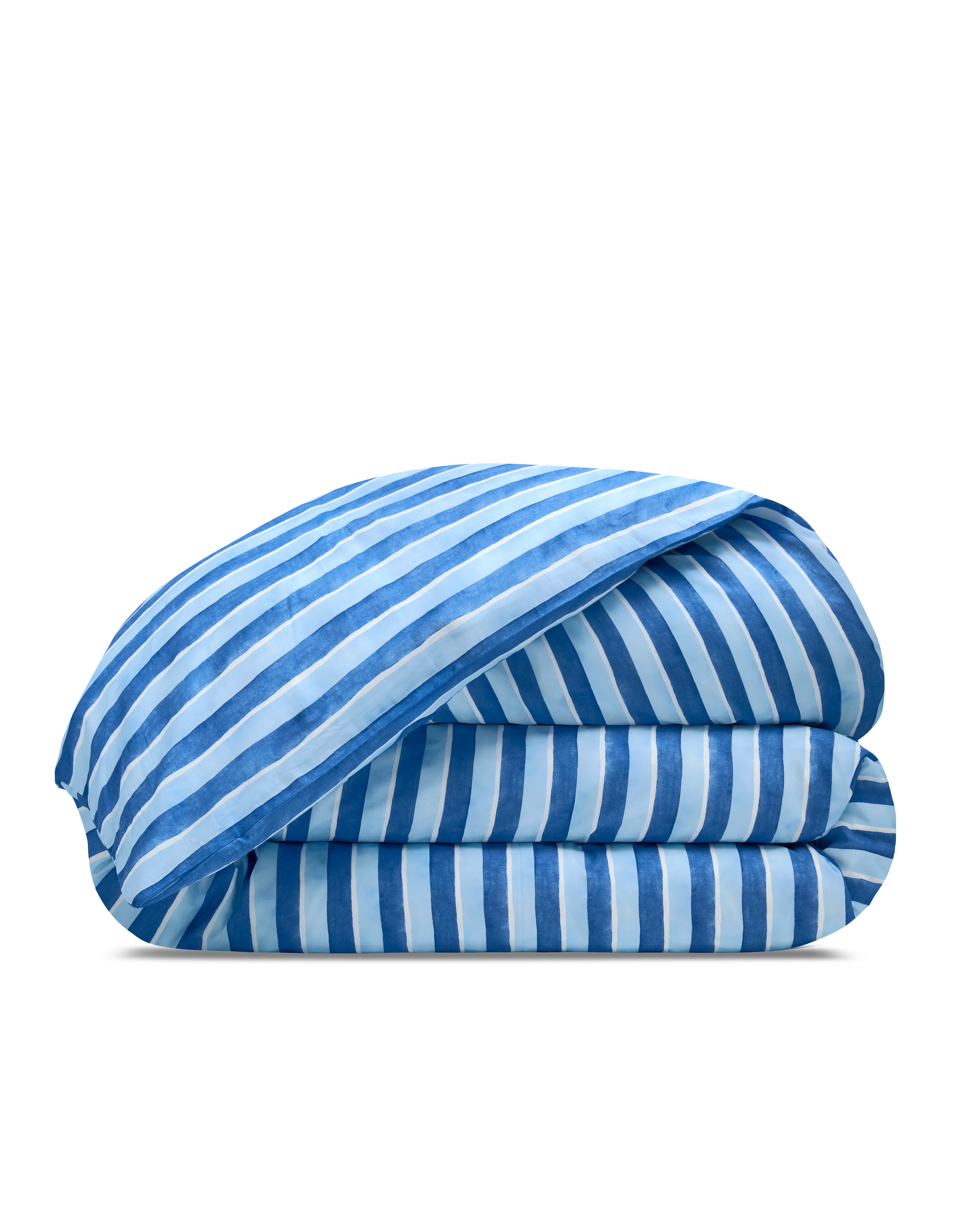 Housse de couette Voile de Coton 80 fils/cm² - Rayure Atlantis