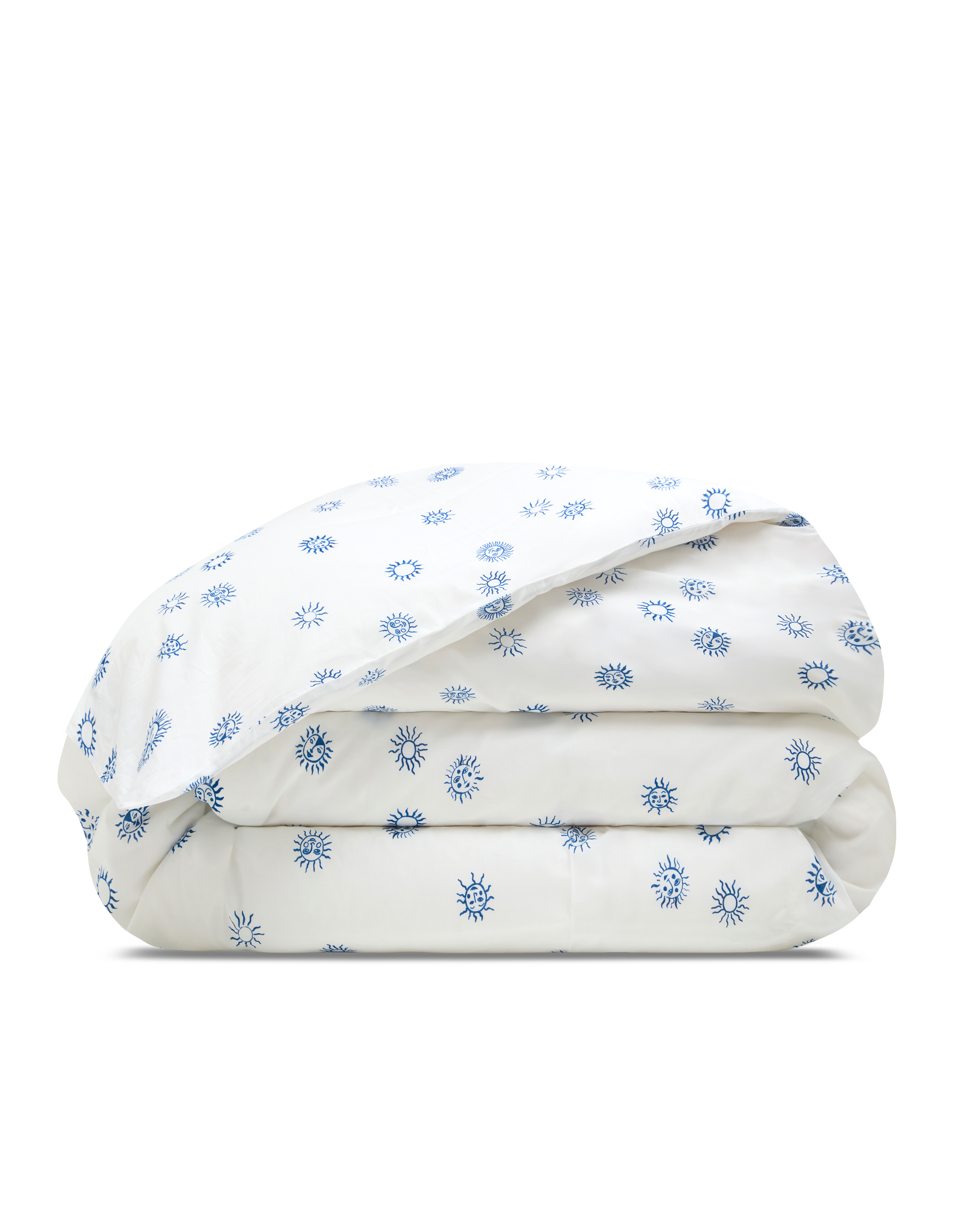 Housse de couette Voile de Coton 80 fils/cm² - Soleil Bleu