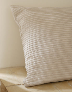 Housse de coussin long Velours Côtelé - Naturel