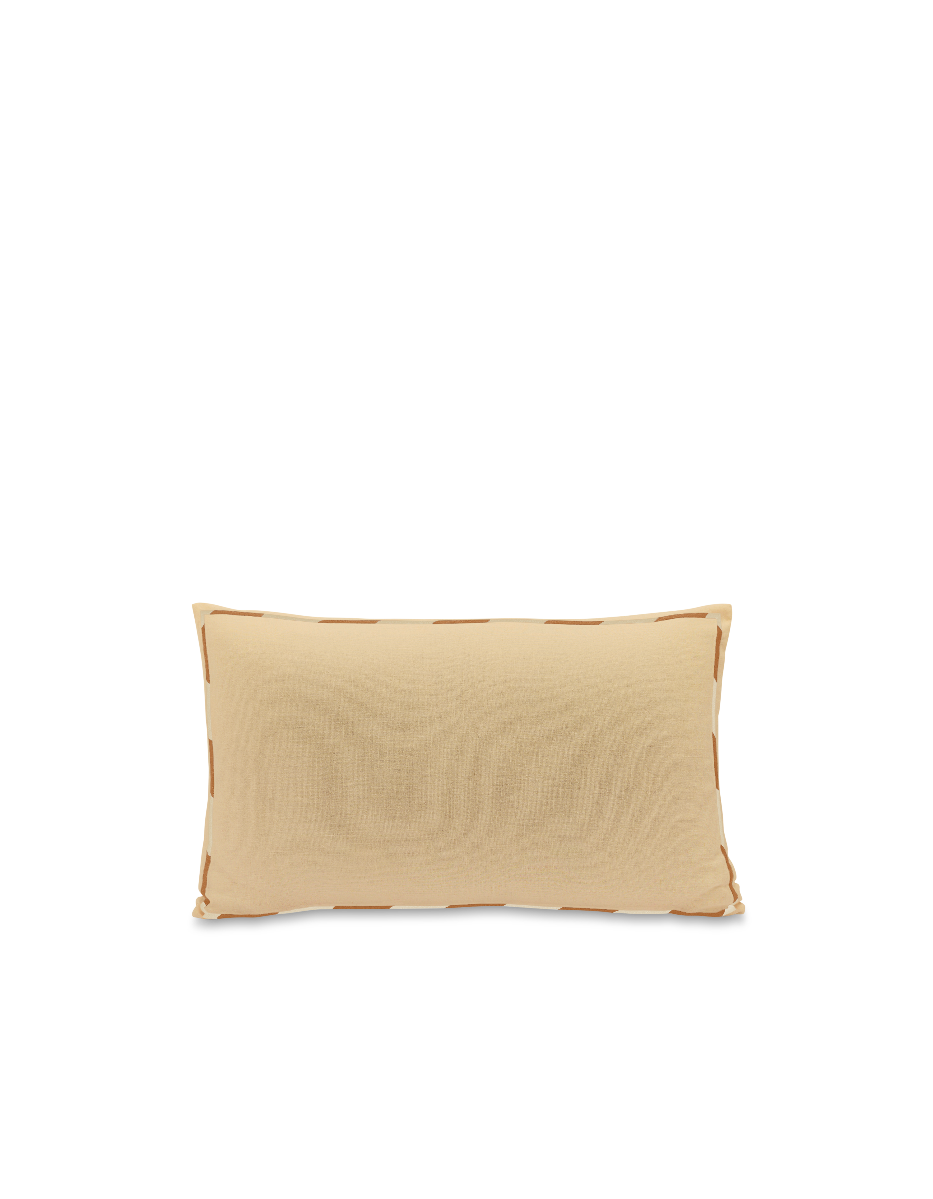 Housse de Coussin long Brodée - Naturel