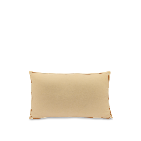 Housse de Coussin long Brodée - Naturel