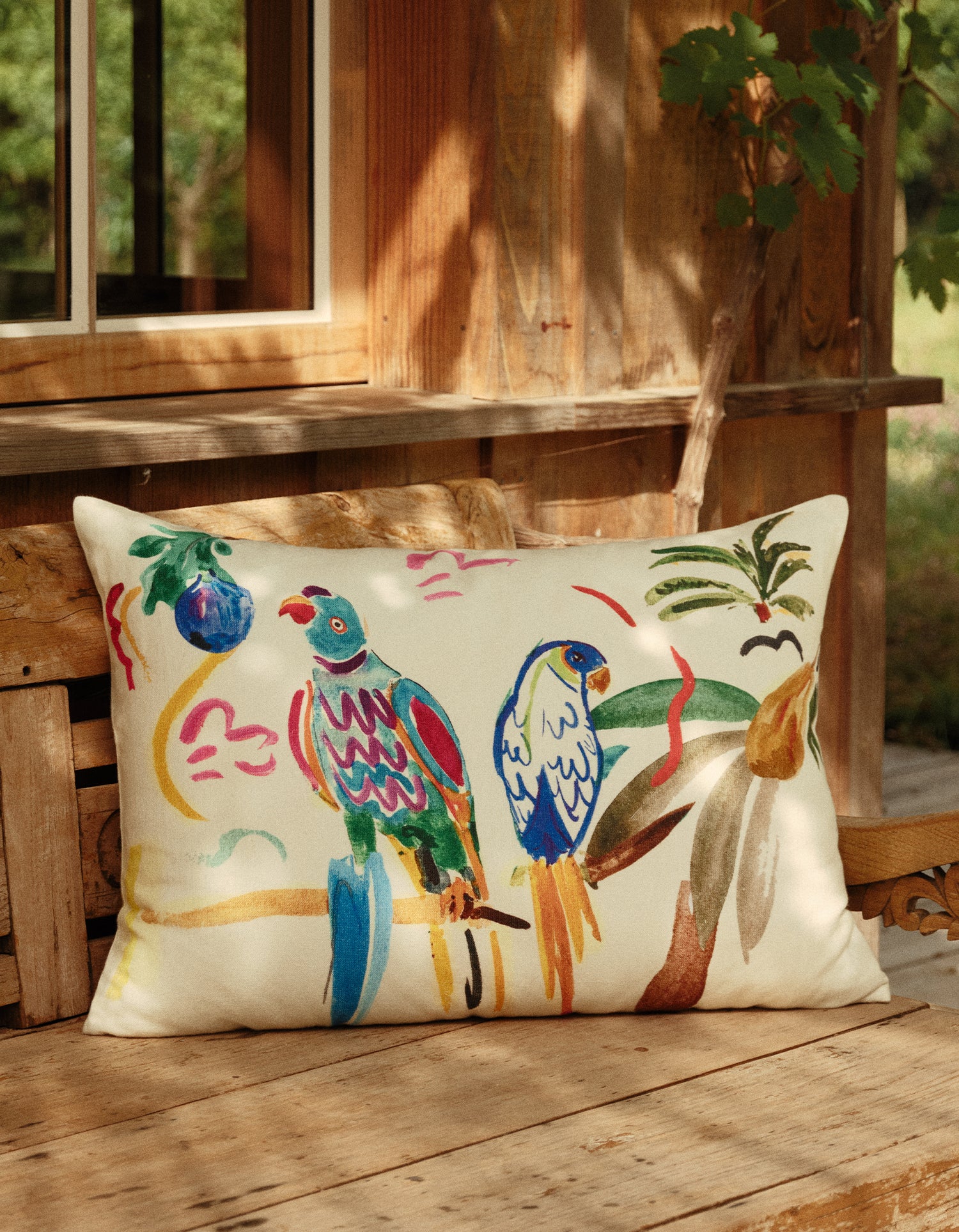 Housse de coussin G.Kero x Bonsoirs - Perruche Duo
