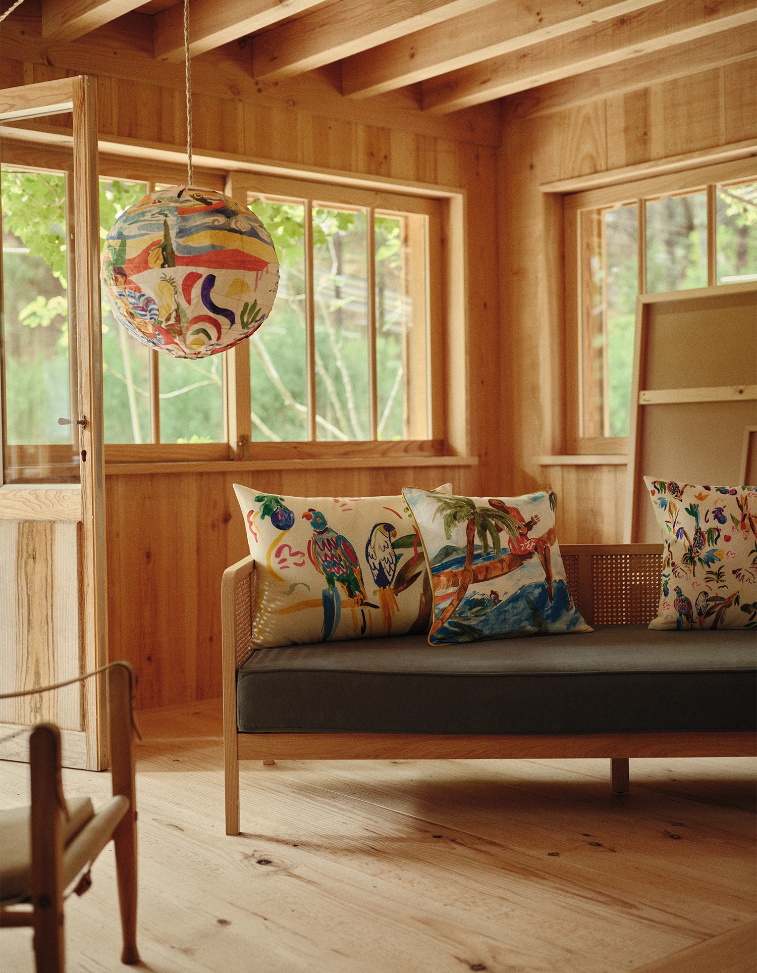 Housse de coussin G.Kero x Bonsoirs - Perruche Duo