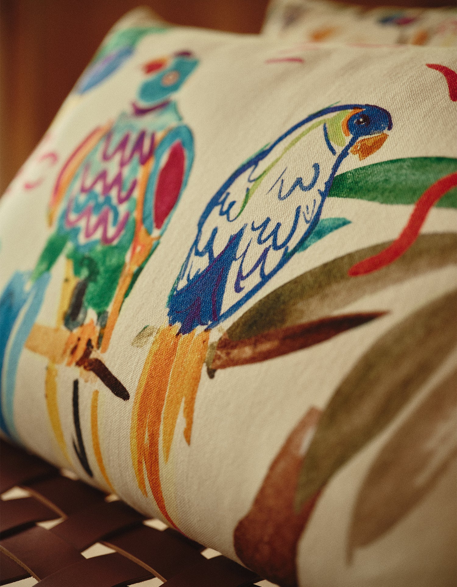 Housse de coussin G.Kero x Bonsoirs - Perruche Duo