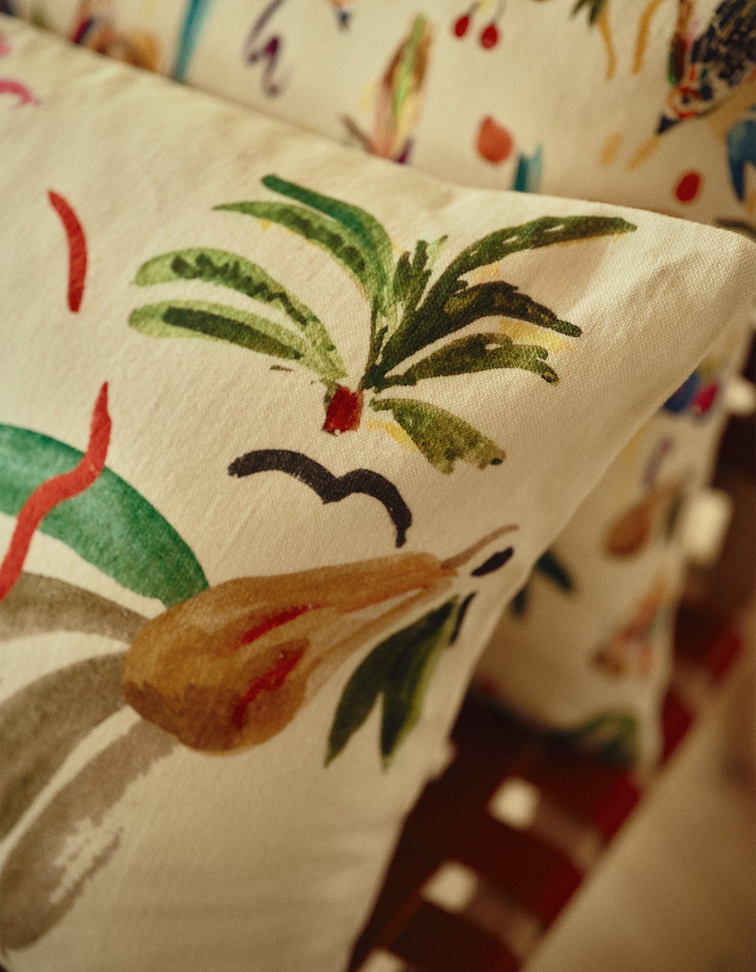 Housse de coussin G.Kero x Bonsoirs - Perruche Duo