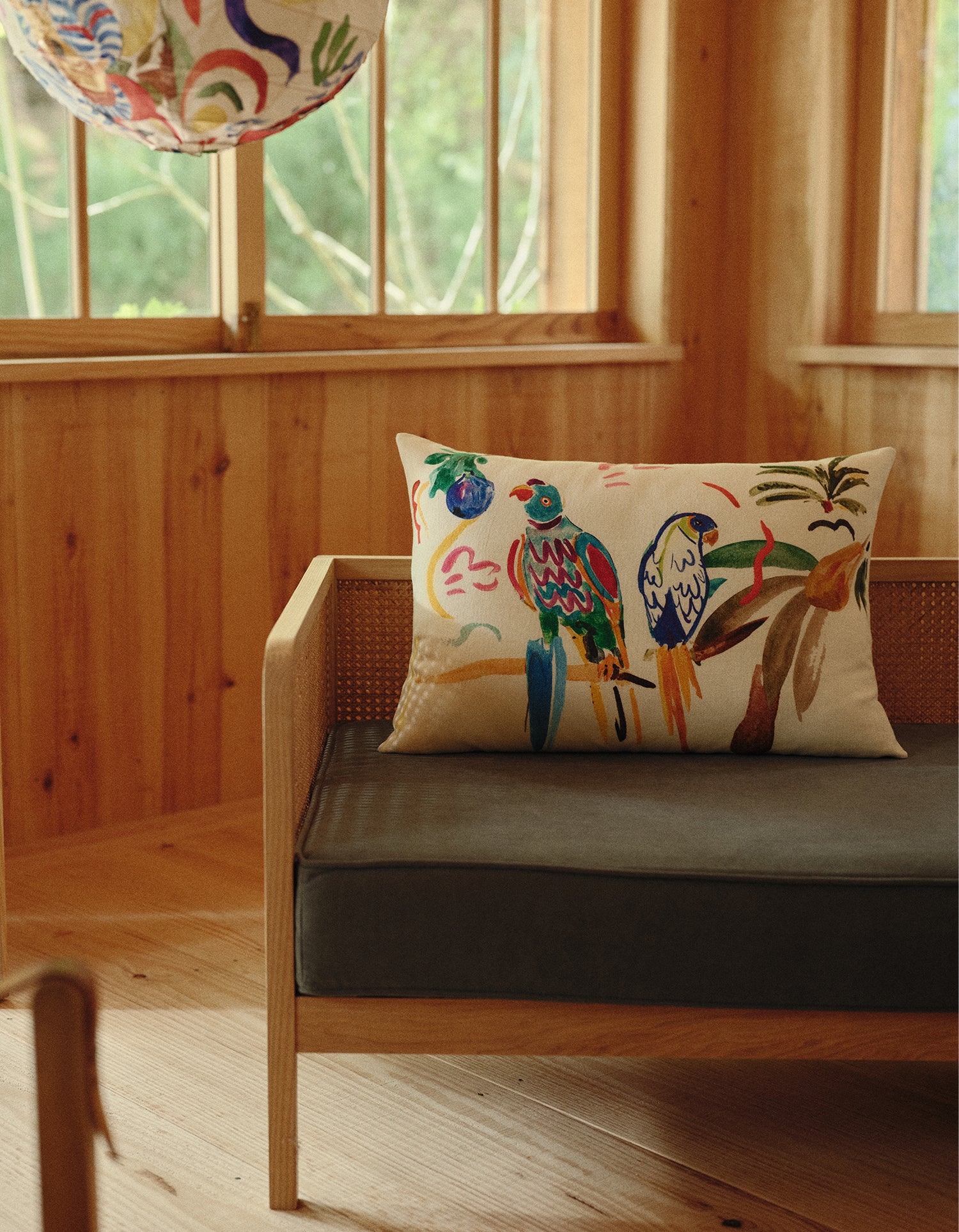 Housse de coussin G.Kero x Bonsoirs - Perruche Duo