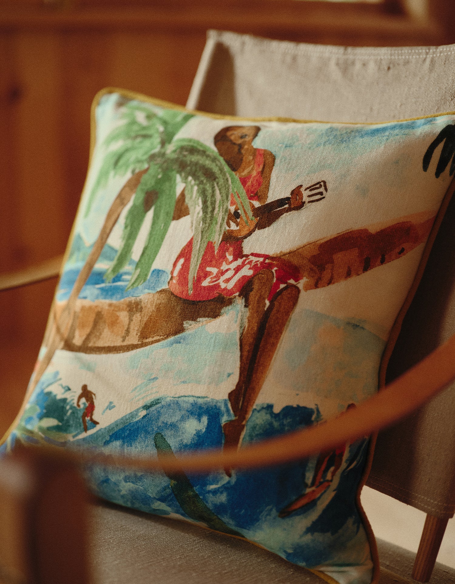 Housse de coussin G.Kero x Bonsoirs - Musicienne