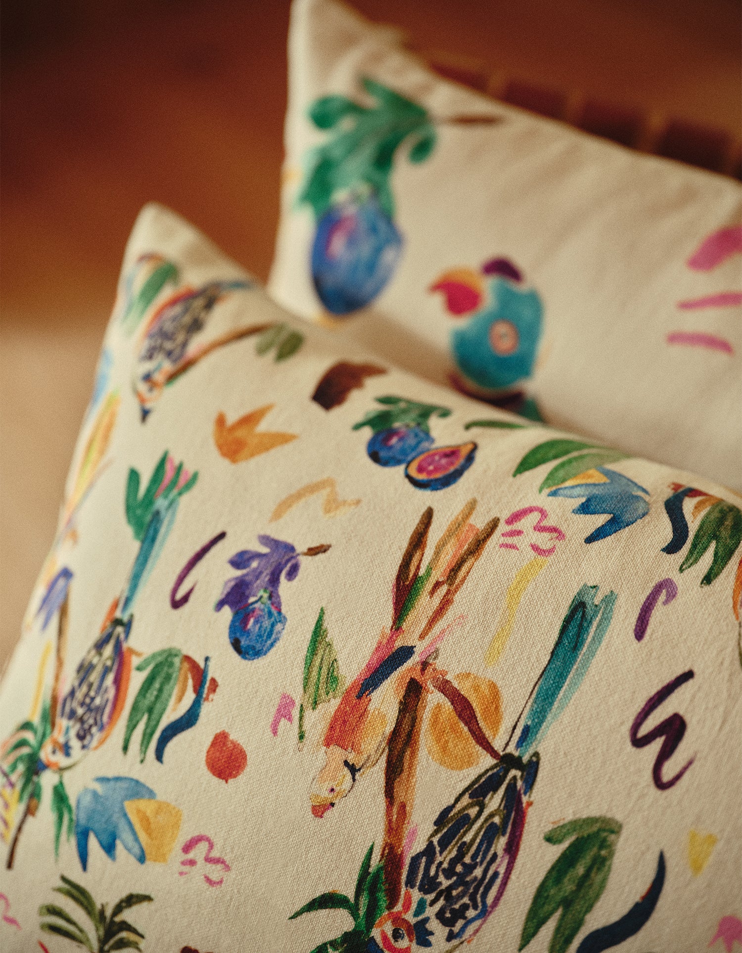 Housse de coussin G.Kero x Bonsoirs - Perruche