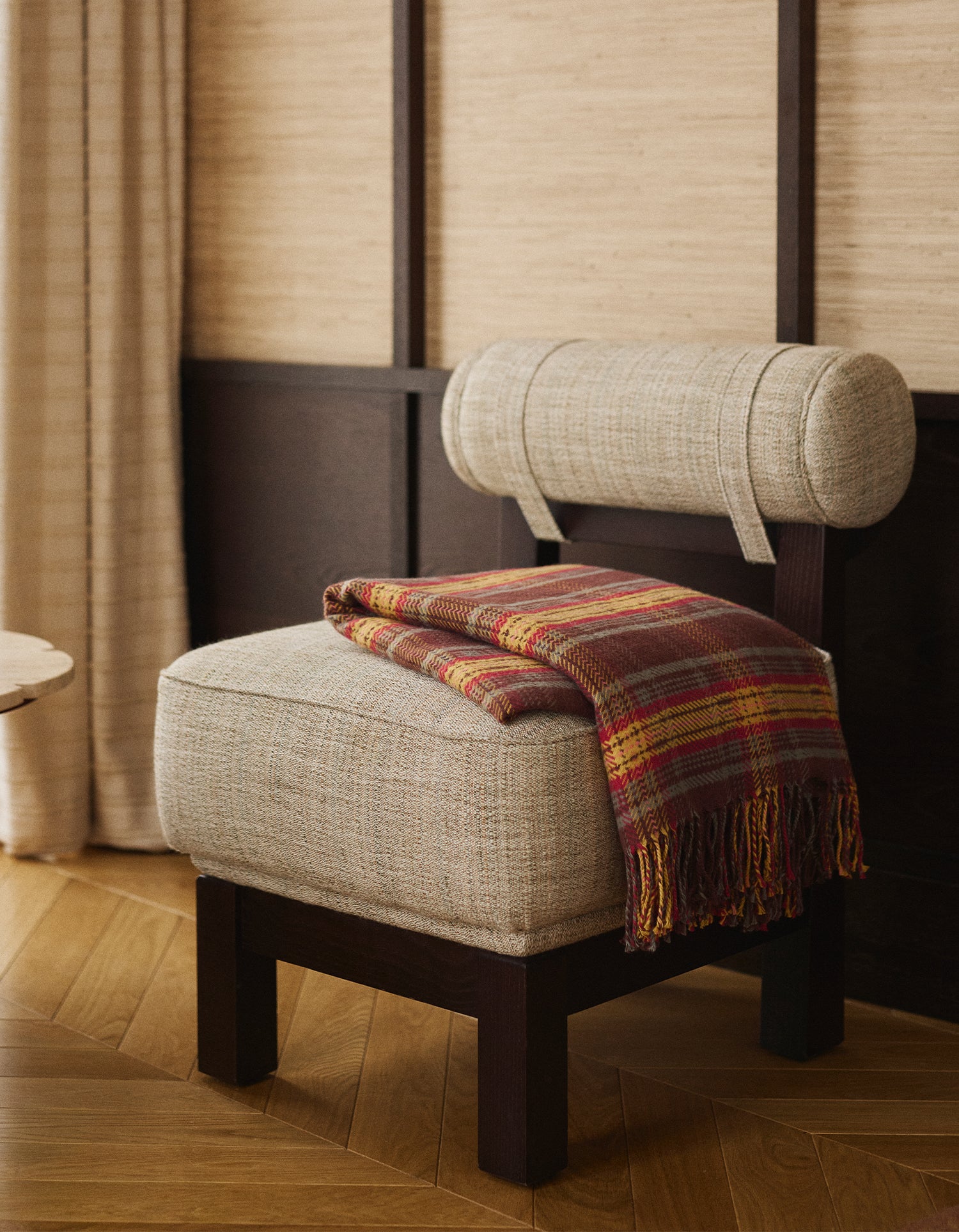 Decke Wolle & Baumwolle - Herbstlicher Tartan