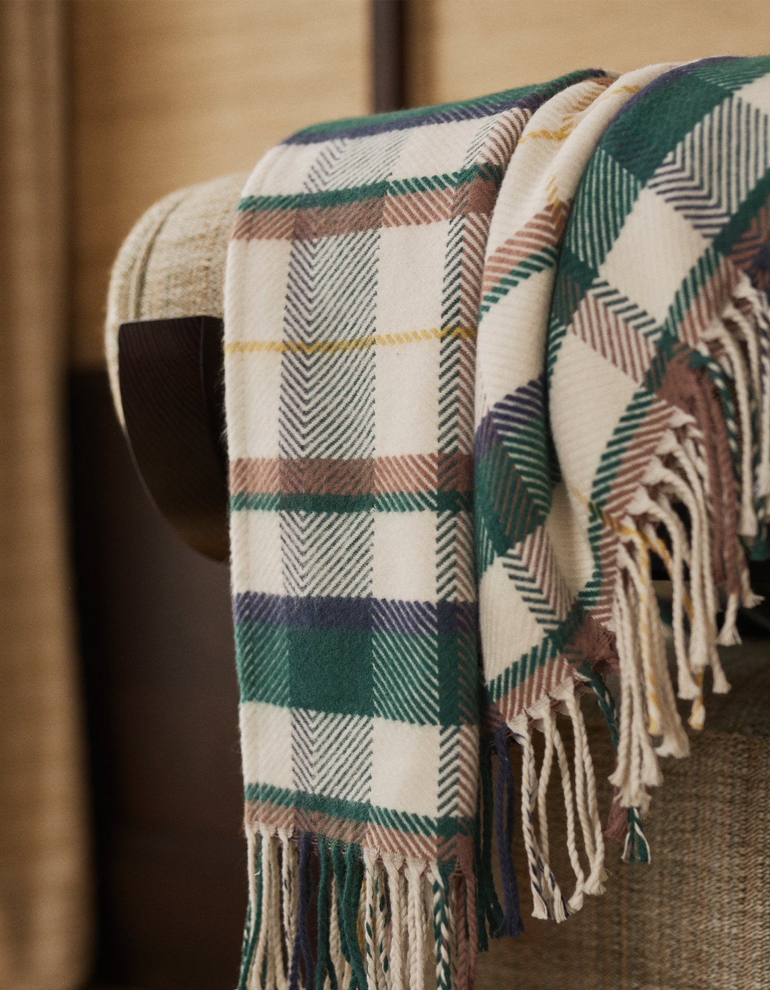 Decke Wolle & Baumwolle - Schottischer Tartan