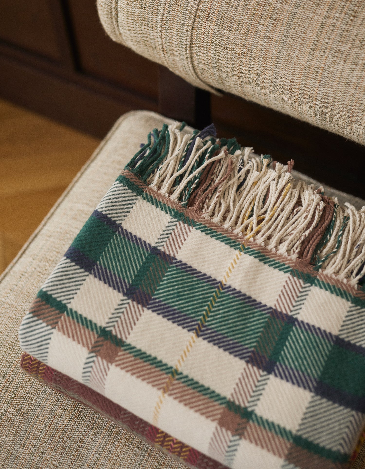 Decke Wolle & Baumwolle - Schottischer Tartan