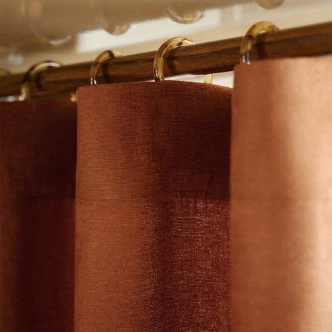 Médina Curtain - Linen with Decorative Grommets - Cognac