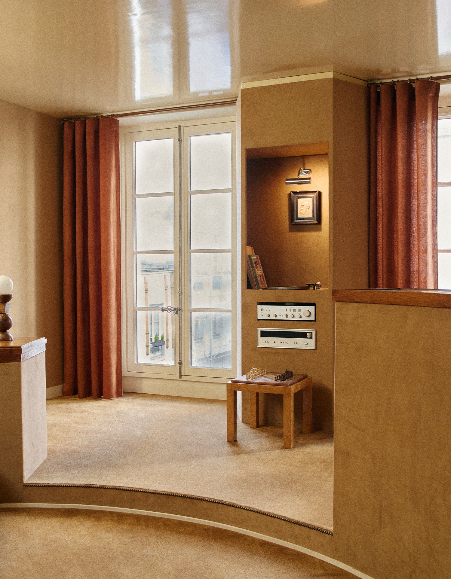 Médina Curtain - Linen with Decorative Grommets - Cognac