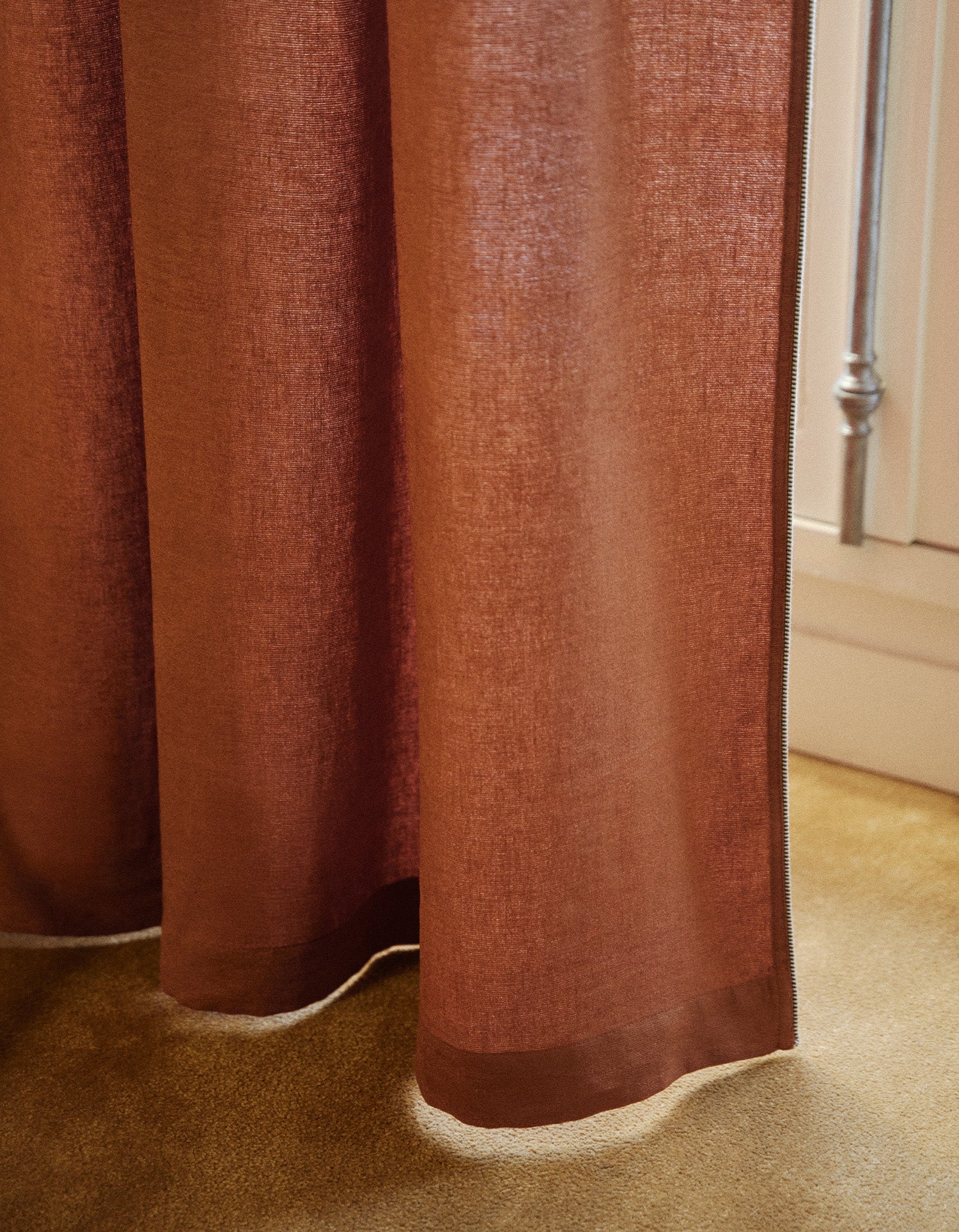 Médina Curtain - Linen with Decorative Grommets - Cognac