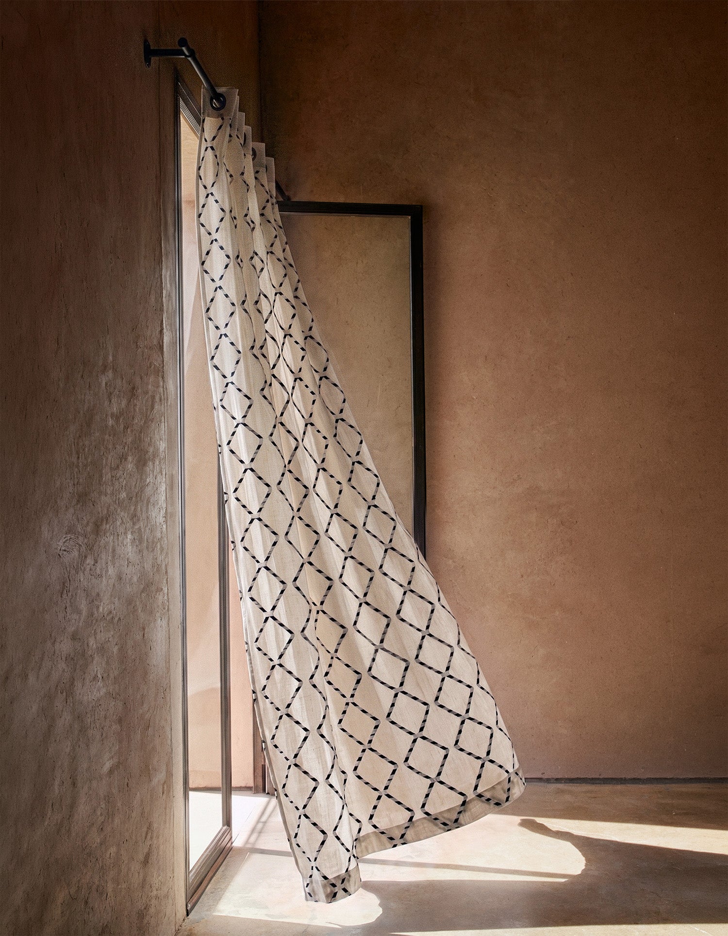 Tenda Patio - Lino ricamato - Naturale