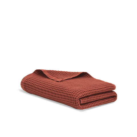 Asciugamano a nido d'ape - Terracotta