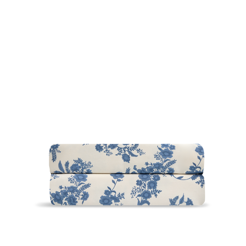 Satin Bettlaken 500 TC - Blumen von früher