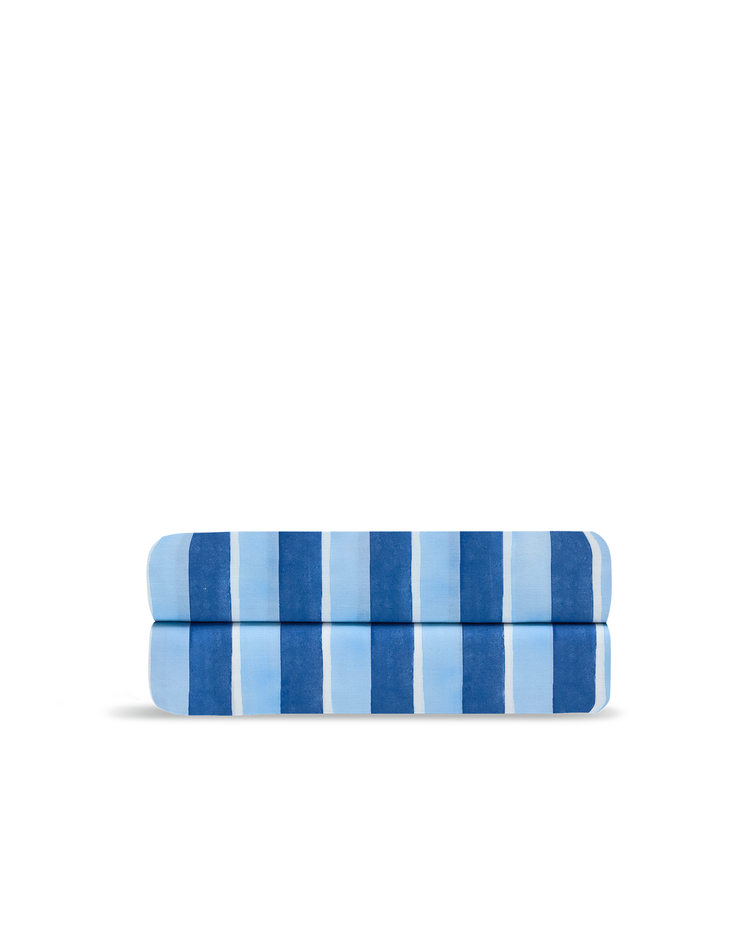 Drap plat Voile de Coton 80 fils/cm² - Rayure Atlantis