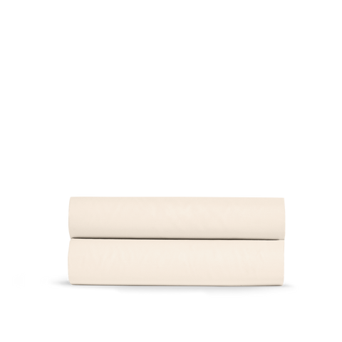 Lenzuolo con angoli in Percalle di Cotone 300 TC - Beige