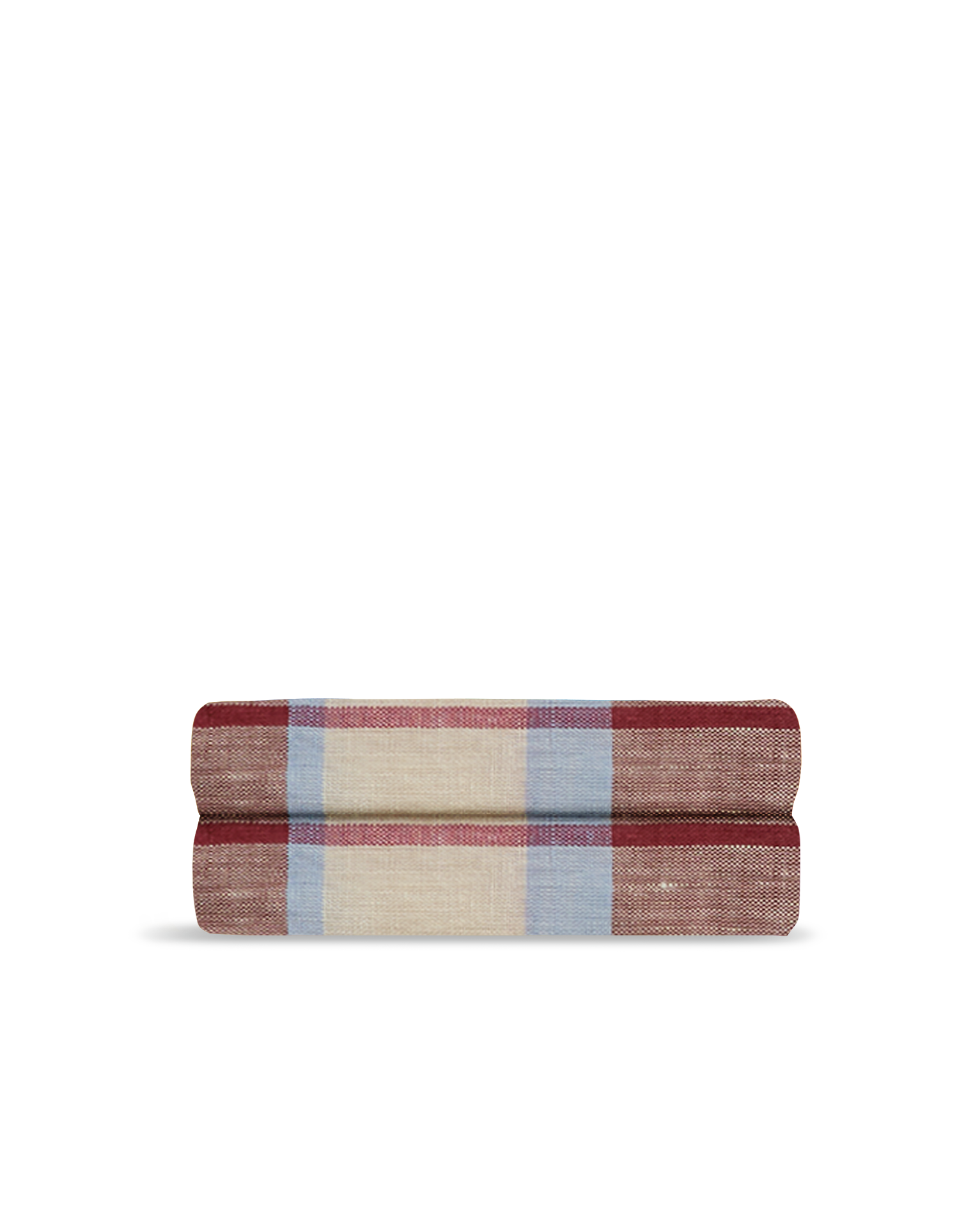 Laken van Gewassen Linnen - Karmijnrode Tartan