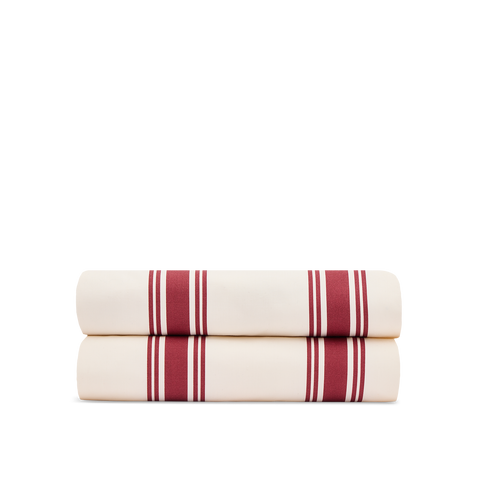 Lenzuolo piano in cotone percalle a 120 fili - Righe Velour