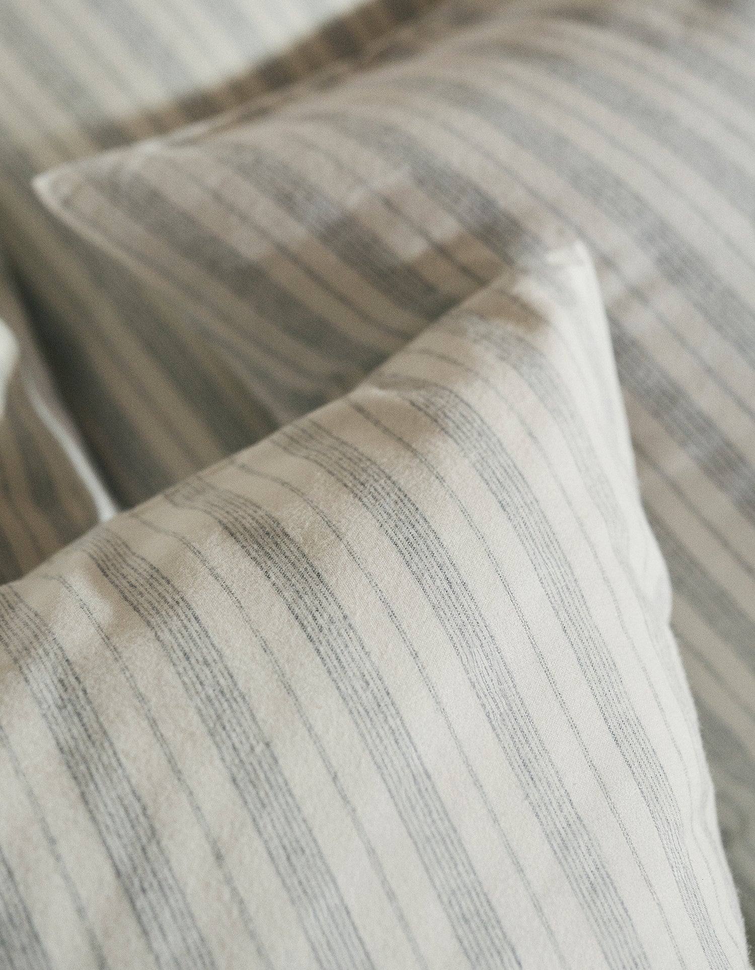 Federe in Flanella di Tencel x2 - Righe invernali