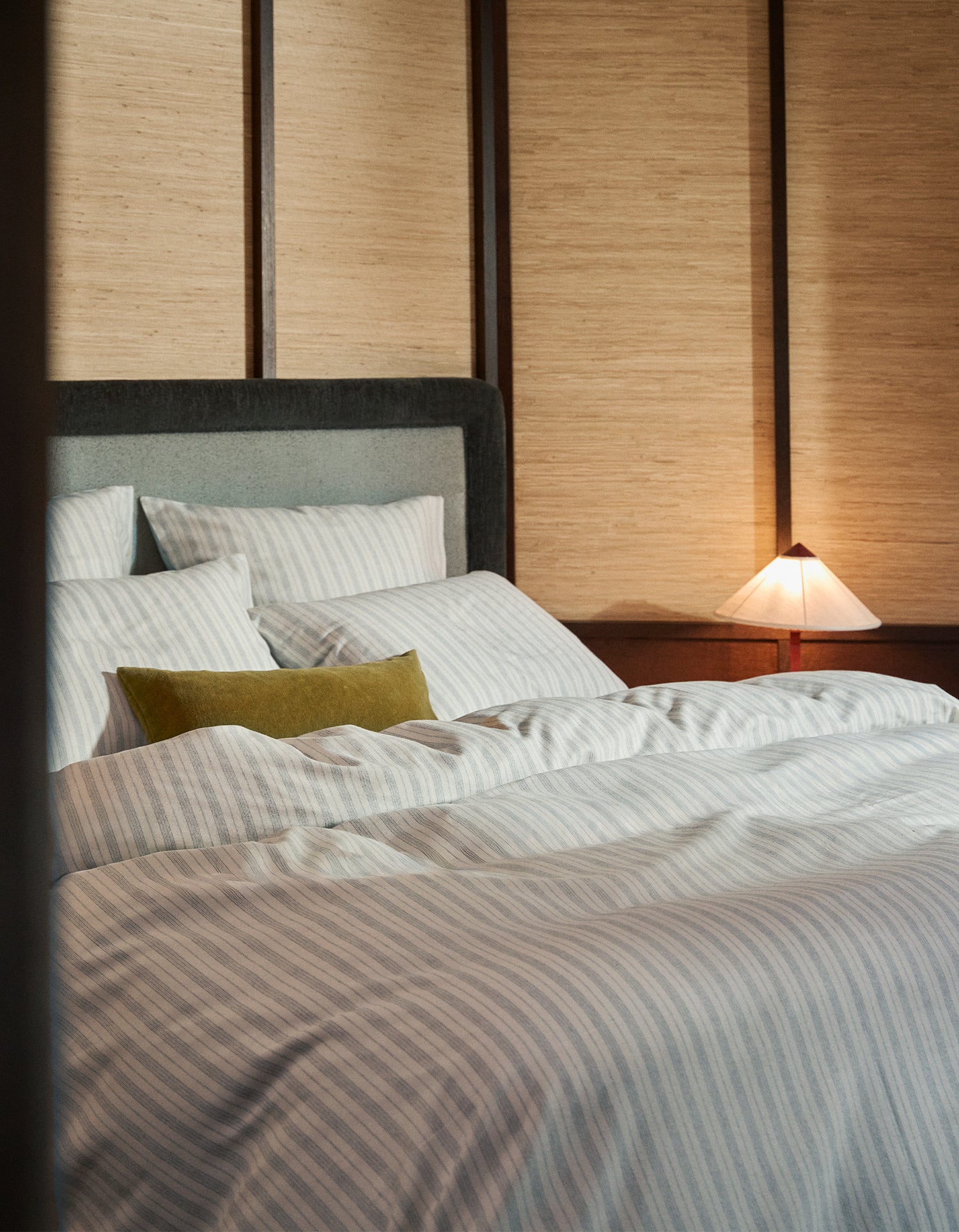 Federe in Flanella di Tencel x2 - Righe invernali