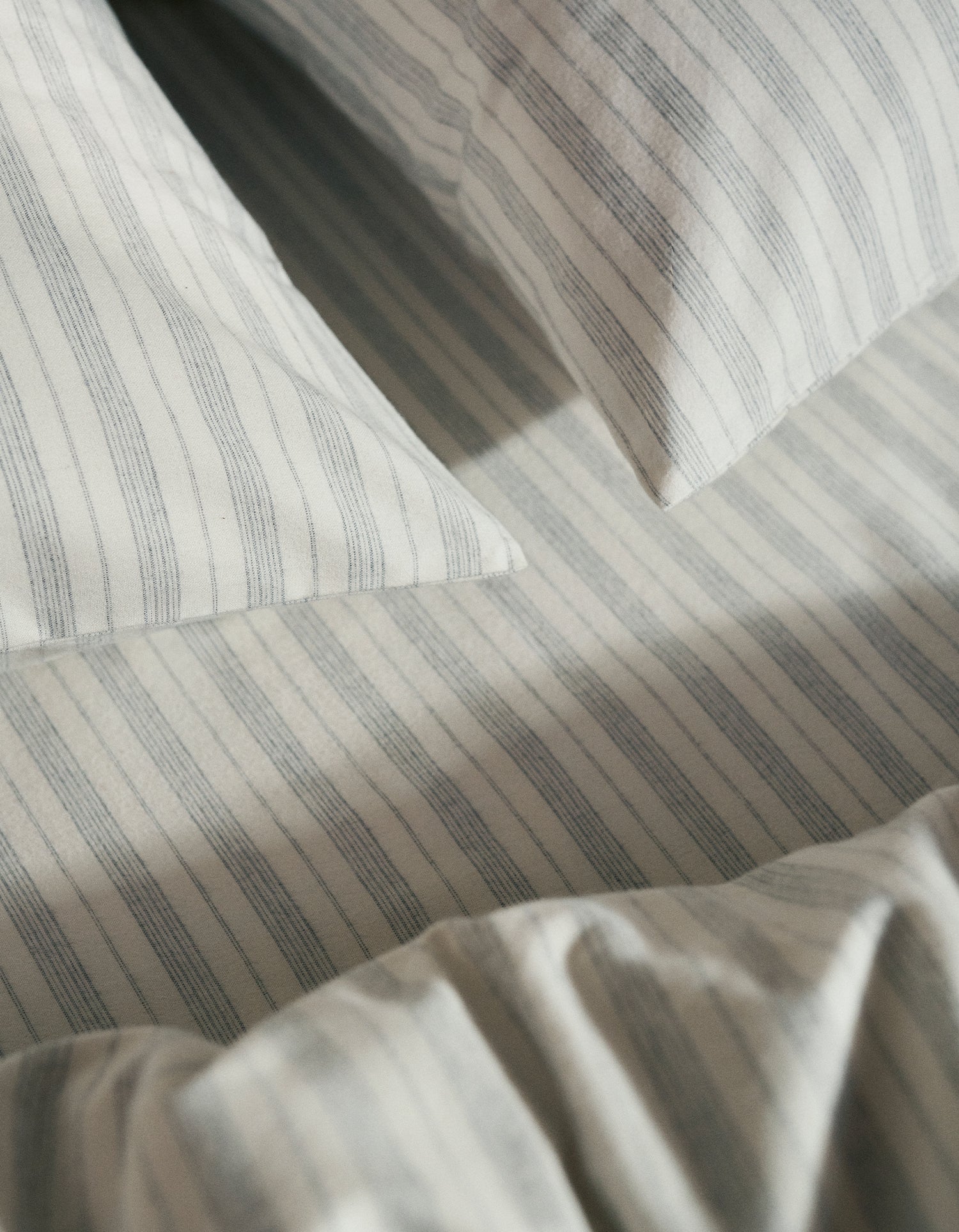 Federe in Flanella di Tencel x2 - Righe invernali