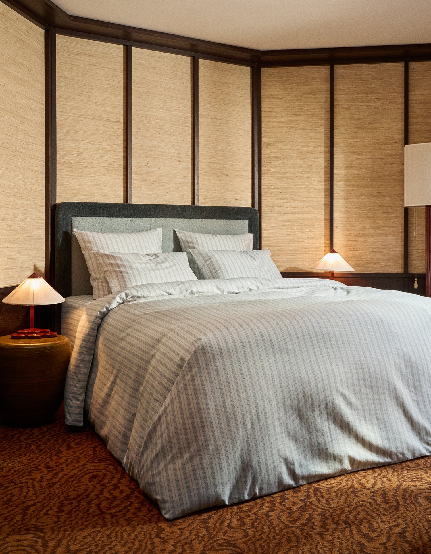 Federe in Flanella di Tencel x2 - Righe invernali