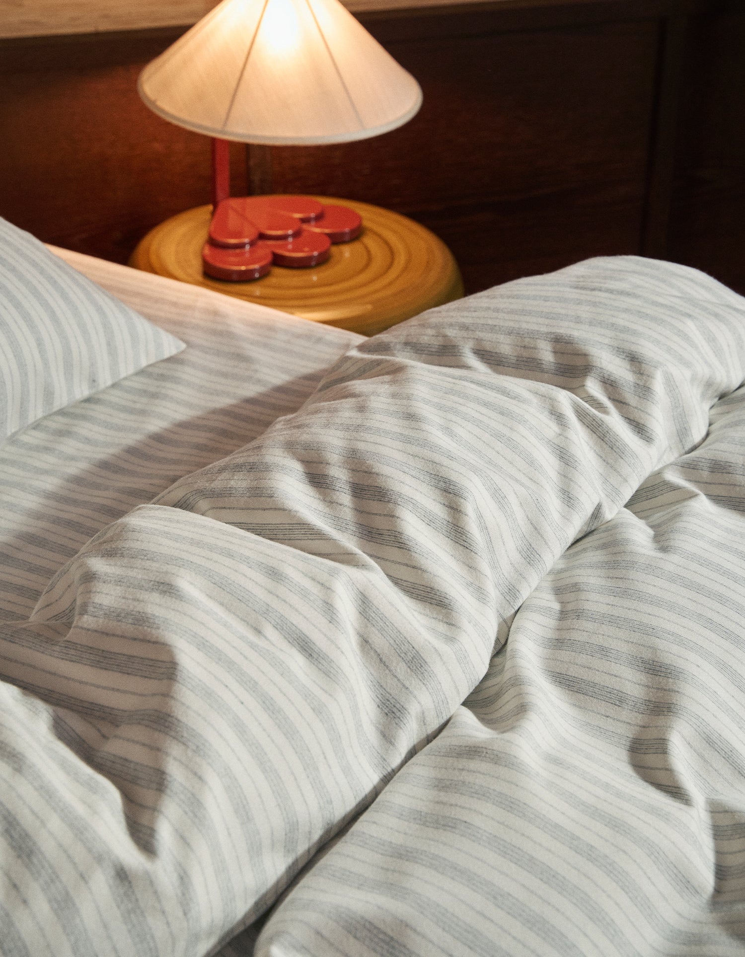 Federe in Flanella di Tencel x2 - Righe invernali