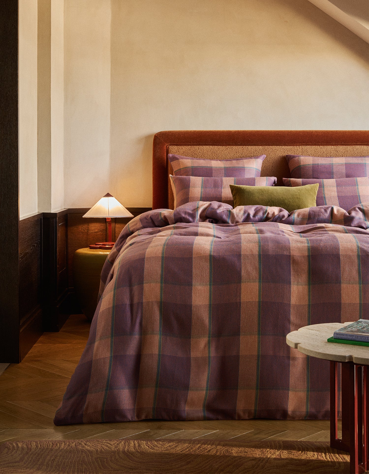 Drap housse Flanelle - Tartan d'Automne