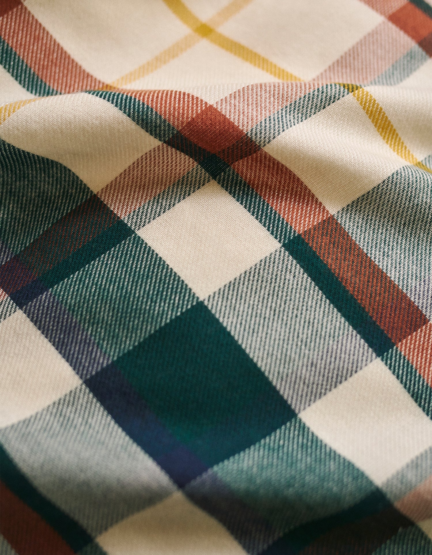 Federe in Flanella di Tencel x2 - Tartan Scozzese