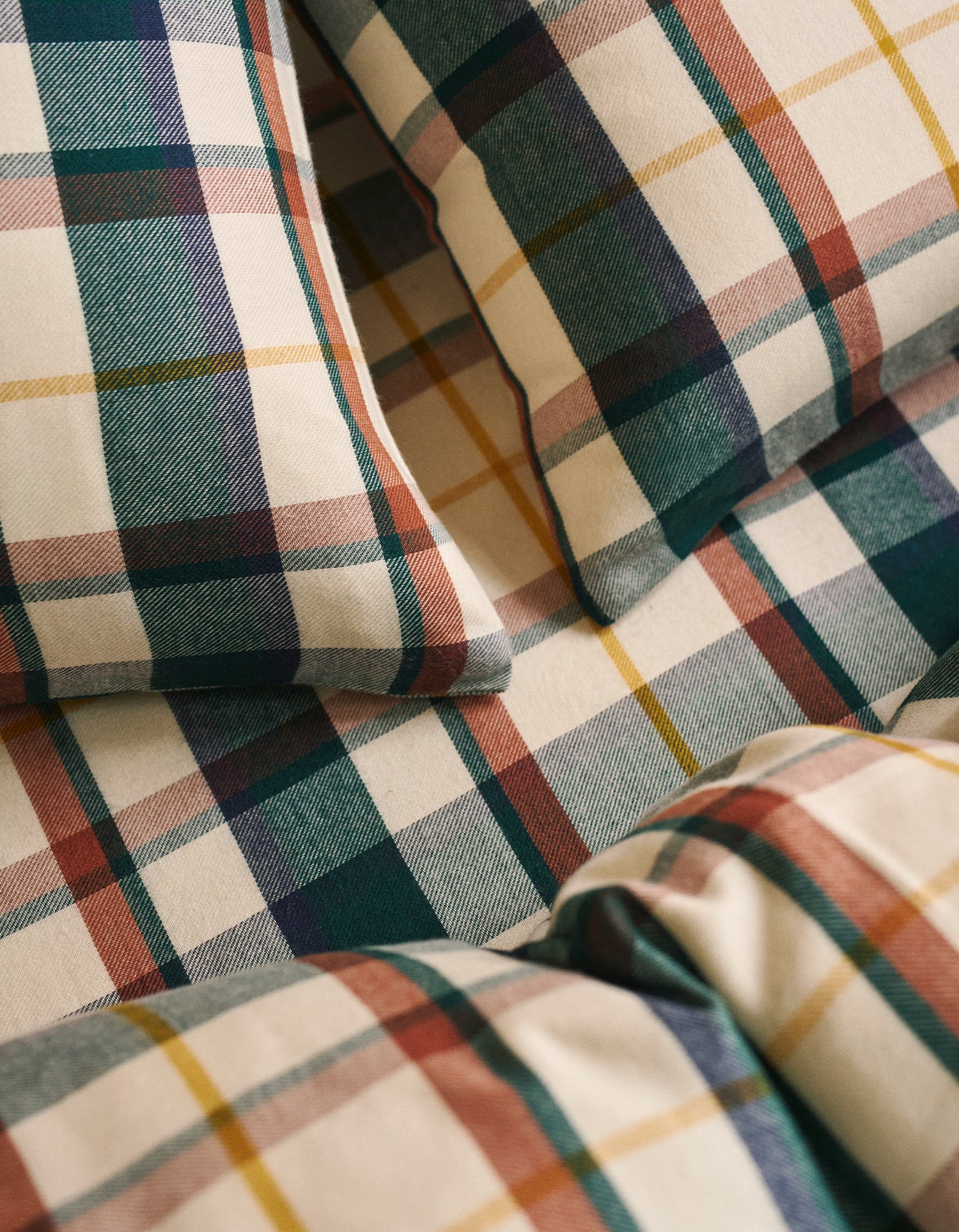 Federe in Flanella di Tencel x2 - Tartan Scozzese